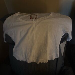 Anthropologie White Crop‎ Top